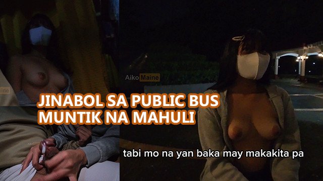 RISKY Public Bus Handjob with Guy I met online 40 years old