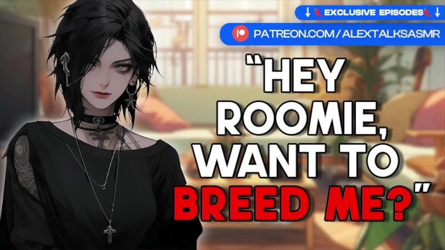 [F4M] Goth roommate distracts you with her tits [milking your cock] [cum on my tits]  ASMR GF