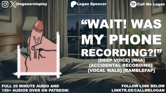 MY PHONE RECORDED ME JERKING OFF BY ACCIDENT! I came so hard and so much! [M4A] [Erotic Audio]