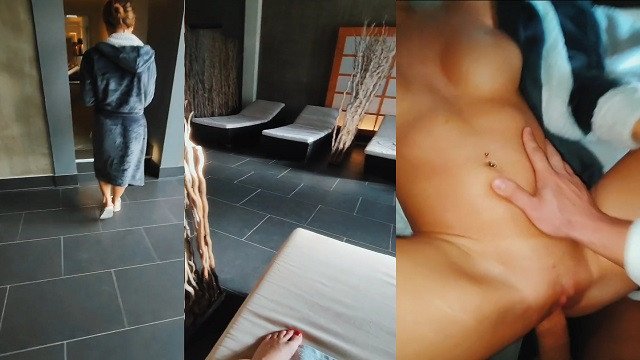 First date with a stranger in a public spa I ended up covered in cum