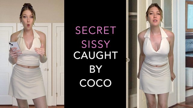 Secret Sissy CAUGHT by Coco Mars!