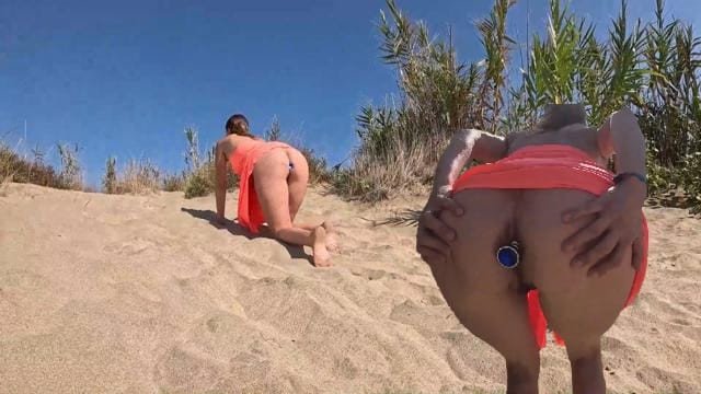 An ordinary day in Cap d Agde nudist village in France, Almasol gets fucked hard in the ass