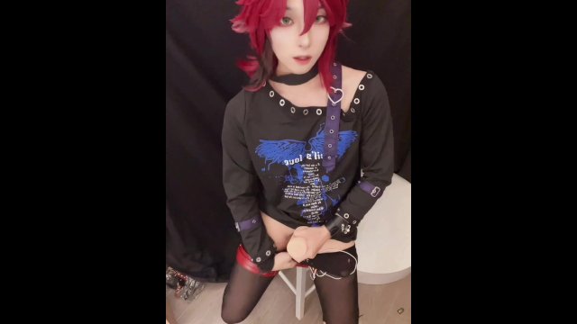男娘鹿岛影棚偶遇飞机杯，拼劲全力也无法战胜