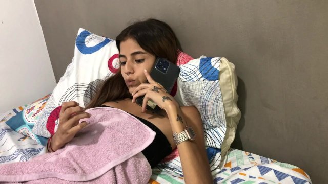horny young woman fucks the domiciliary man from her neighborhood, she loves his big cock in her pus