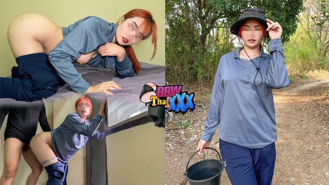 Gardener's wife was fuck by a stranger after work (Full & Uncen in Fansly @BbwThaixxx)25min