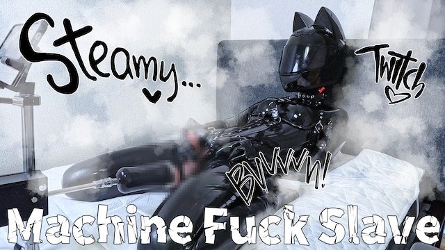 [latex] Rubber slave girl squeezed by machine for CUM💕