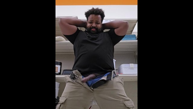 Thick Daddy Cums in Public Store