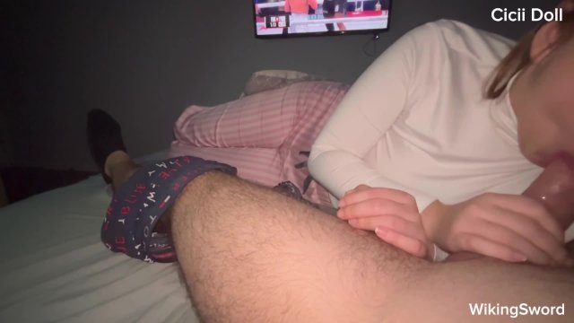 My StepSis started Sucking my Cock while I was watching Netflix and eating chips