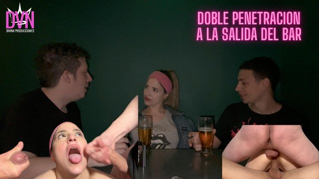 Chica rockera  follada MUY DURO en una DOBLE PENETRACION a la Salida del BAR