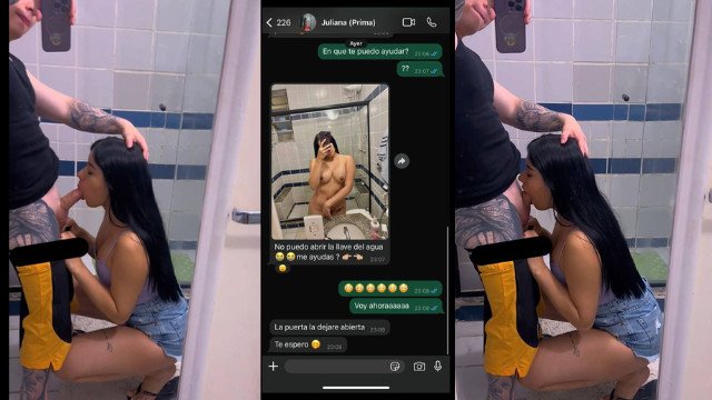 Mi perra desagradable está de visita y me invita a cogerla por WhatsApp ( REAL )