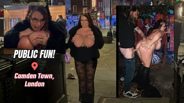 RISKY Fucking in Camden Town, London - Public Flashing and Fucking! Georgina Gee & Theo