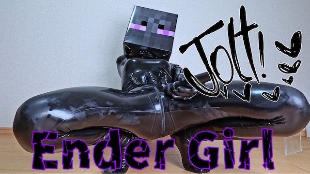 [Cosplay masturbation] Rubber suit in Ender girl costume💕💕💕