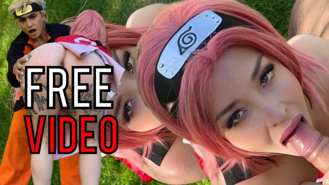 Follando con tetona cosplay de sakura y terminó en su cara // Katejenn Ft Sendopov (porn anime HD)