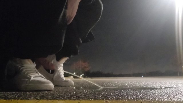 I Cum and Pee in the Parking Lot After Skateboarding in the Early Morning