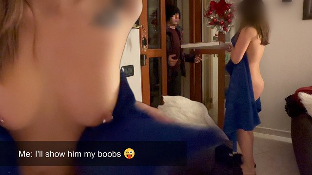 Naked Prank with the Pizza Delivery Guy