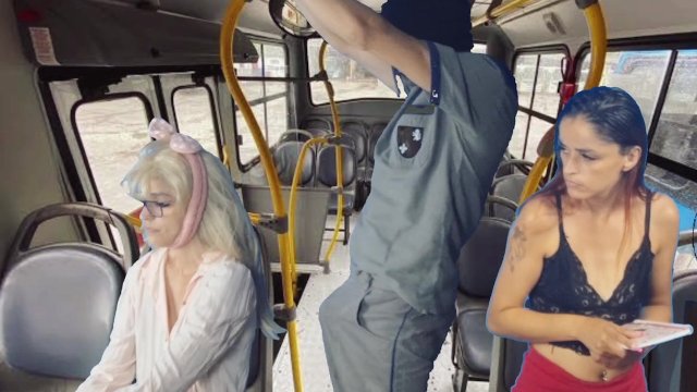 Trabalhador encoxa estudante no ônibus e goza nos peitos dela em público!