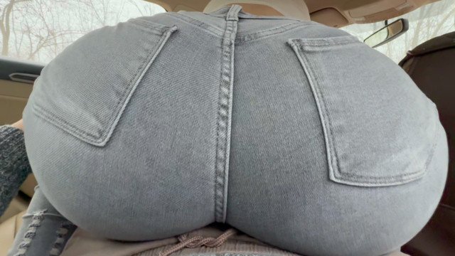 Big Ass Stepsister Rubbing Pussy on Dick in the Car