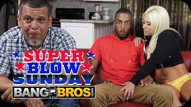 BANGBROS - Watch Brandi Bae Get Railed In Several Positions Watching The Big Super Blow Game )