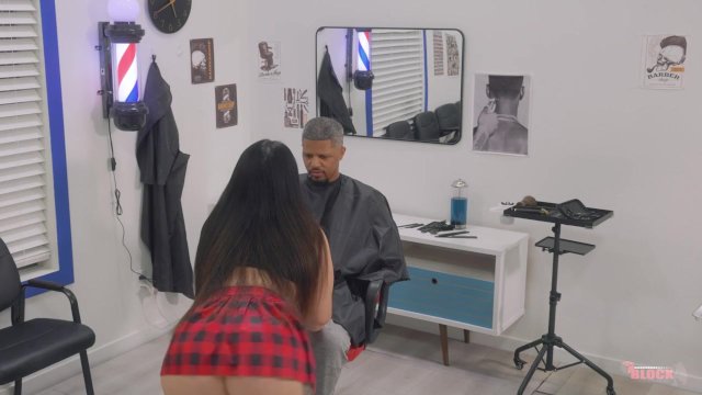 Big Booty Asian Barber Gives Full Service B4 Client's Girl Busts Them! @9inedoesitall @frecklemonade