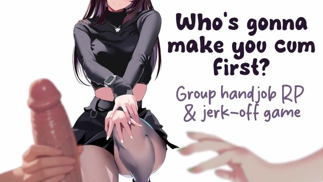 One Guy vs. 5 Women Taking Turns Stroking His Dick 😈  Jerk-Off Game with Wet Sounds & Whispering