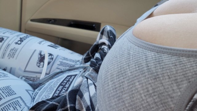 I let Stepbrother Touching My Big Natural Boobs