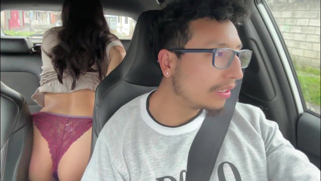Sexy big ass woman masturbates in Uber, part 1