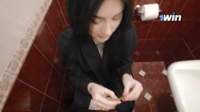 Creampie in Public Toilet