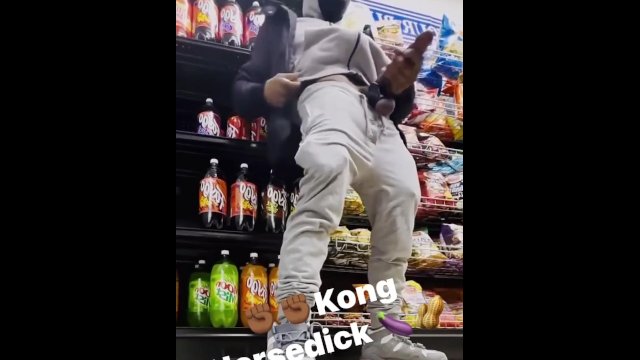 KONG Jerk off challenge Public Gas station ⛽️ (DickFlash)