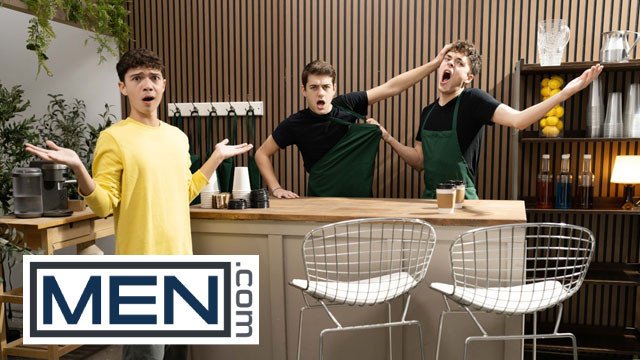 MEN - Sam Ledger Wants A Coffee But Ends Up Taking Joey Mills's Cock In His Mouth