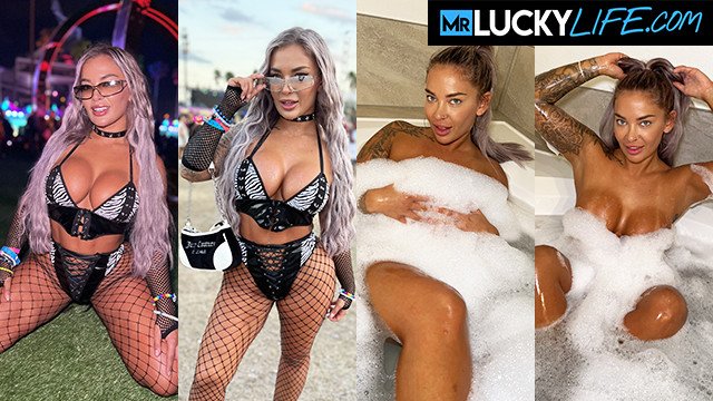 Hayley Davies Flaunts Big Boobs And Firm Ass In Public Party