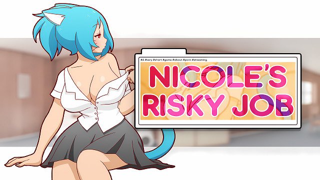 Nicole Risky Job #3 - Camgirl plays with a lesbian on webcam and squirt! - 100% Game