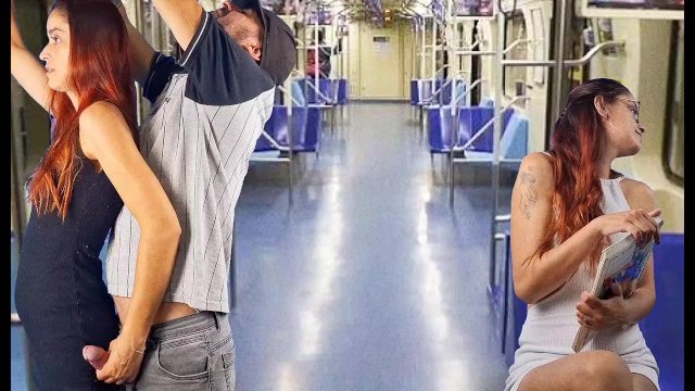 Boquete no ônibus em público!