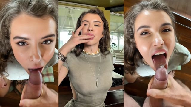 Hot Canadian Blonde EDEN IVY GAGS & LICKS Balls After Casting - SLOPPY POV Cum SHOT