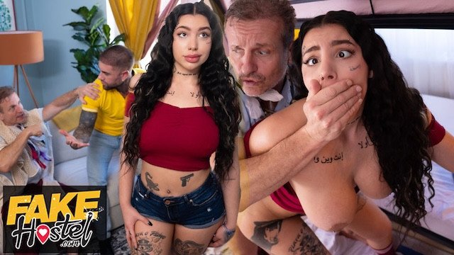 Fake Hostel - dirty Yoga Teacher creampies his girlfriend in the other room