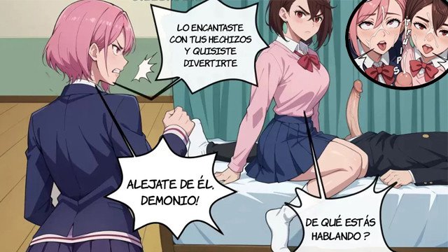 Aira Shiratori y Momo Ayase montan la enorme verga de Okarun - Dandadan Hentai