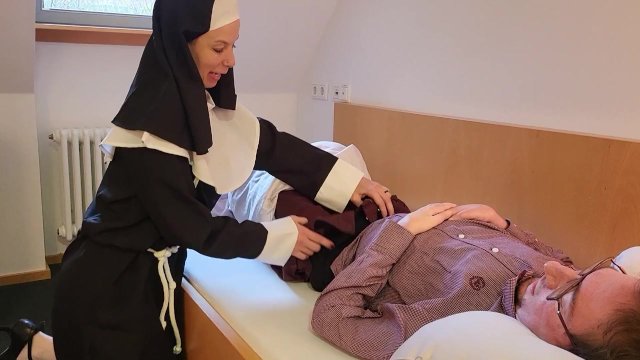 Disabled man meets a shy nun and reveals her secret