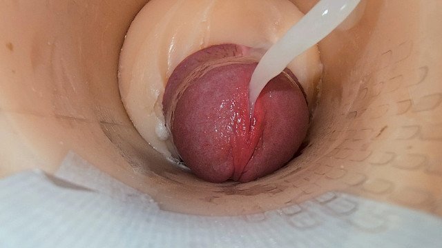 Camera deep inside tight pussy captures huge cum explosion