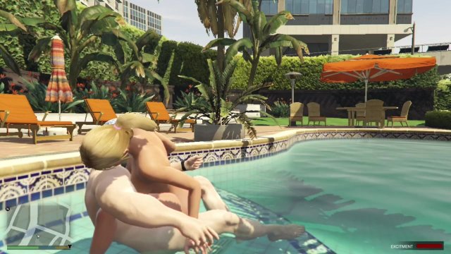 GTA 5: I Made Step-Sister Tracey De Santa Cum in Outdoor Pool Erotic Water Play! Free Porn