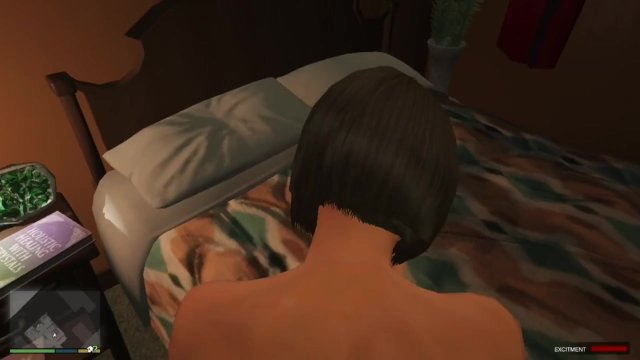 GTA 5: Franklin Fucked Anal Cum Whore Stripper in His Aunt’s Bed Erotic Bedroom Scene! Free Porn