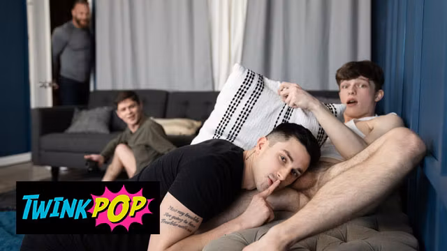 TWINKPOP - Jake Preston And Kane Fox Get Naughty At A Slumber Party And Fuck Quietly On The Floor