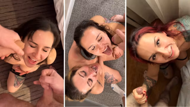 Shorties Facial Compilation / Misty Inked