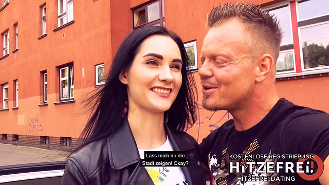 Public Sex in Germany: Skinny Brunette Teen