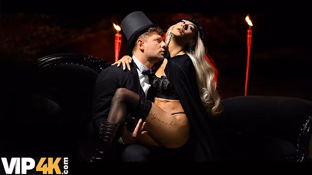 BUFU XXX. Blonde sexy witch is penetrated so deeply so she flew away