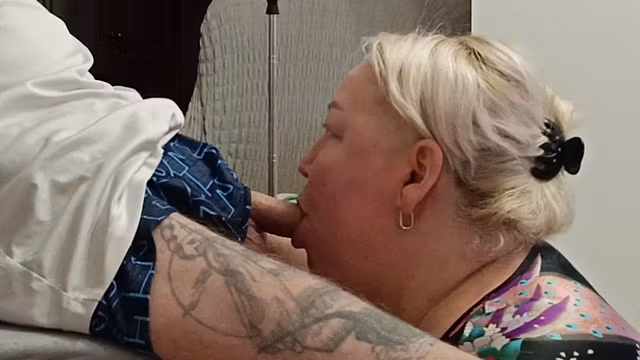 A neighbor came to visit to get enough cum