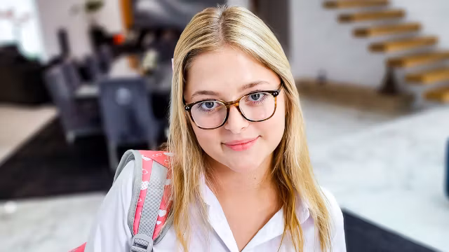 Stepbrother Helps Stressed Stepsister with Homework and Her Tight Ass