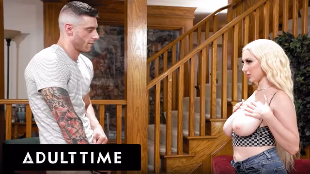 ADULT TIME - Naturally Stacked Blonde Babe Skylar Vox Touches Herself To Tease Horny Stepbrother
