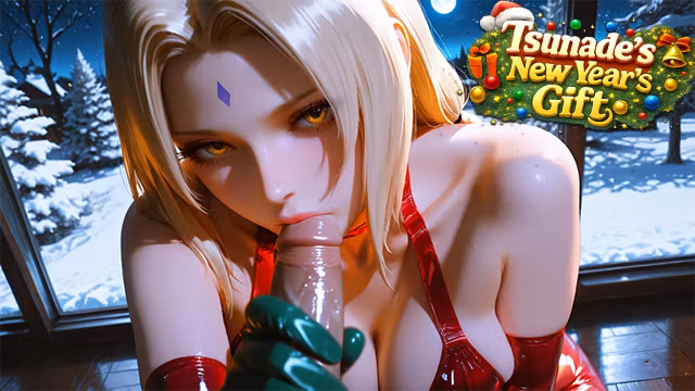 Tsunade gave herself to Naruto as a New Year's gift. Hentai Ai generated 3d porn