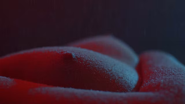 Snow Falling On My Tits And Pussy - Softcore Christmas Tease Closeup