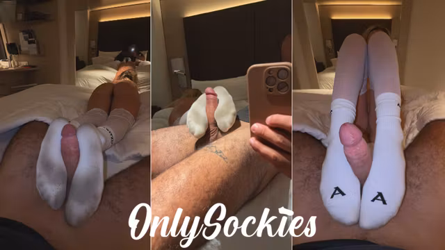 Blondie Loves Giving Vacation Sockjobs In Stockings! - POV