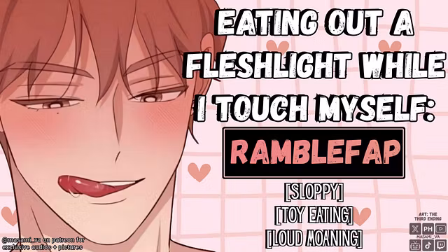 Eating Out A Fleshlight While I Touch Myself  Male Moaning Audio